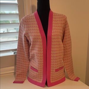 Staccato Pink and Cream Cardigan